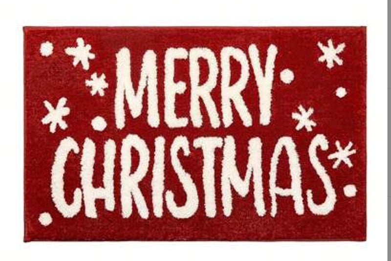 Festive Christmas Tree Snowflake Polyester Carpet and Bedding Set|Home Decor