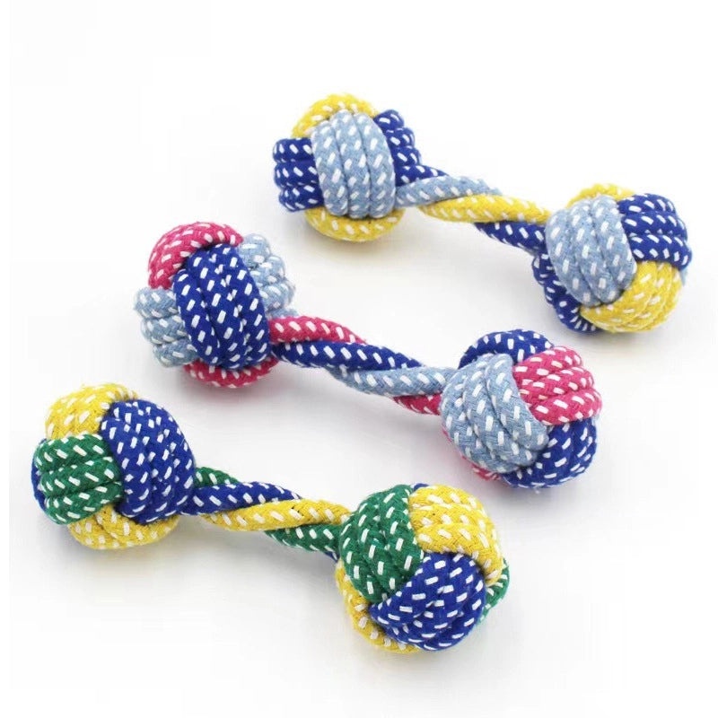 Pet Dental Chew Toy Cotton Rope Puzzle for Puppies Durable Bite Resistant Teeth Cleaning|Pet Supplies - Dog Toys