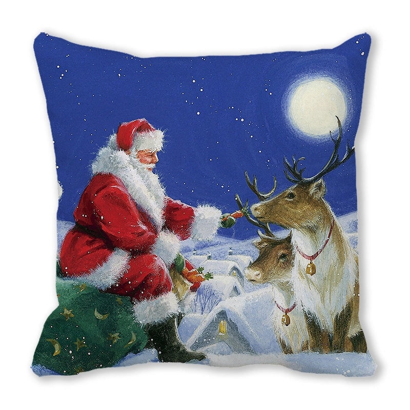 Festive Santa Pillow Covers for Couch Sofa Christmas Home Decor|Home Decor & Pillows