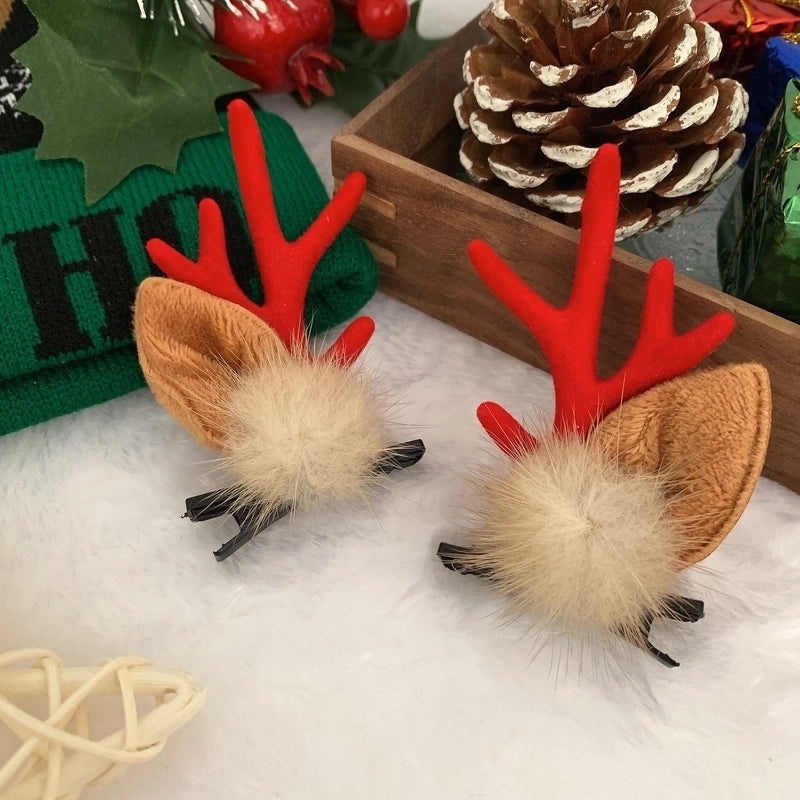 Festive Reindeer Antler Hair Clip for Daily Wear|Hair Accessories