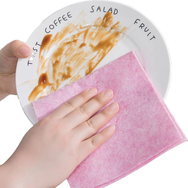 Coconut Shell Cleaning Cloth Absorbent Oil-free Hair-free Kitchen Degreasing Rag | Kitchen Cleaning Supplies