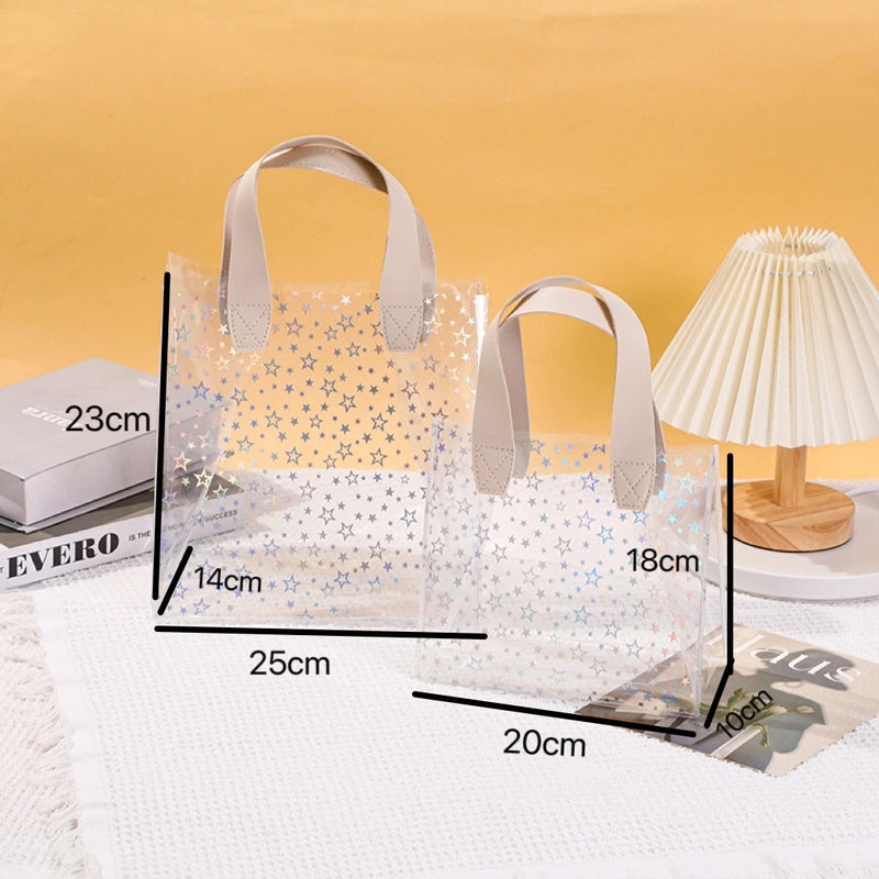 Transparent PVC Gift Bag Handbag High-End Birthday Present Box Elegant Accompanying Gift Bag | Gift Bags & Packaging