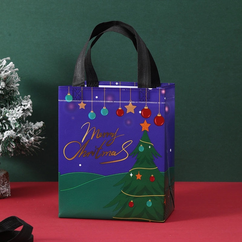 Christmas Gift Bag Non-woven Hot-pressed Coated Printable Logo Eco-friendly Shopping Bag | Gift Bags & Packaging