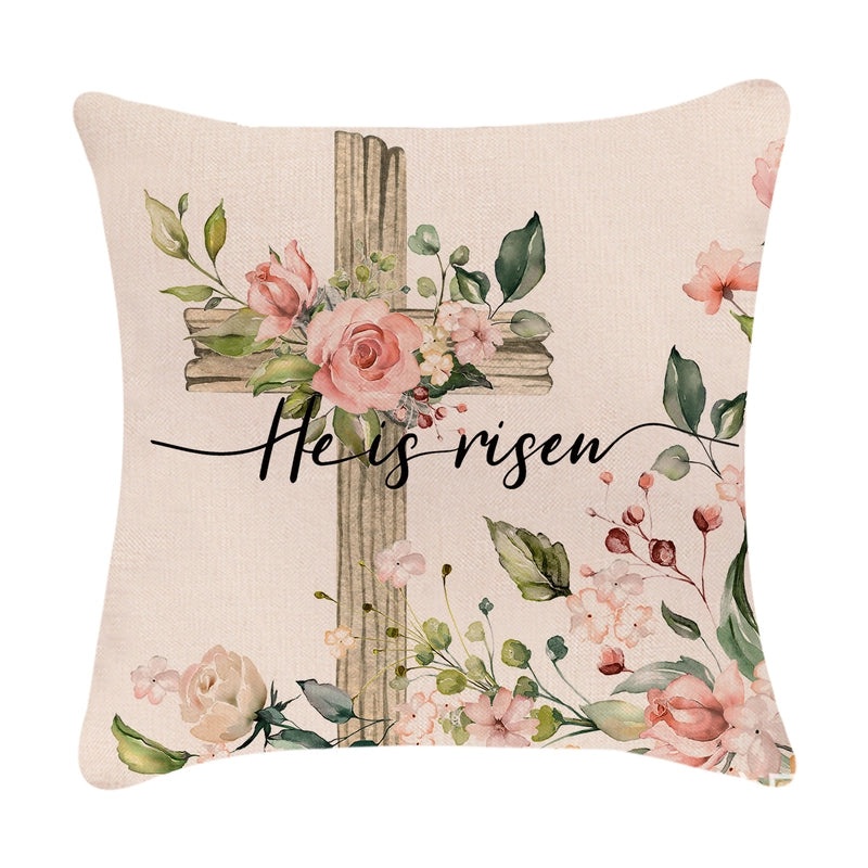 Minimalist Easter Rabbit Linen Pillow Covers for Couch and Sofa Decor | Home Decor Accessories