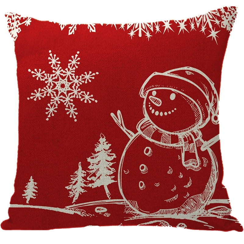 Winter Snowflake and Elk Linen Pillow Covers|Home Decor Pillows