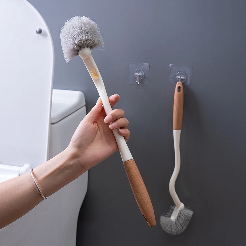 Japanese Style Long Handle Toilet Brush | Bathroom Cleaning Tool | Oak Material | Durable & Authentic | Home Essentials