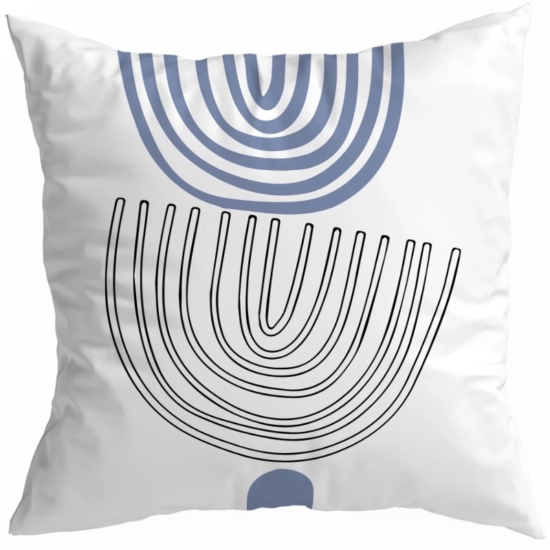 Artistic Geometric Color Block Modern Peach Skin Pillow Covers|Home Decor Pillows