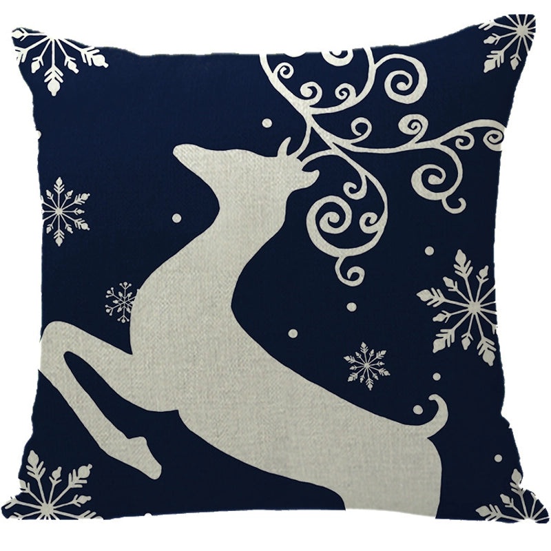 Winter Snowflake and Elk Linen Pillow Covers|Home Decor Pillows