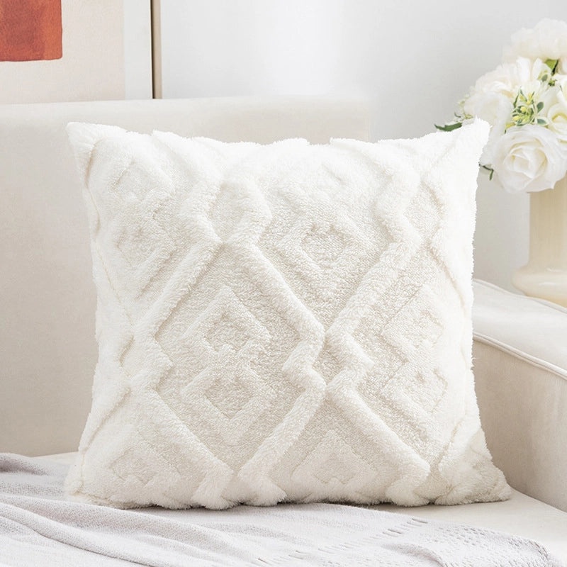 Simple Cotton Pillow Covers in Solid Colors|Home Textiles & Bedding
