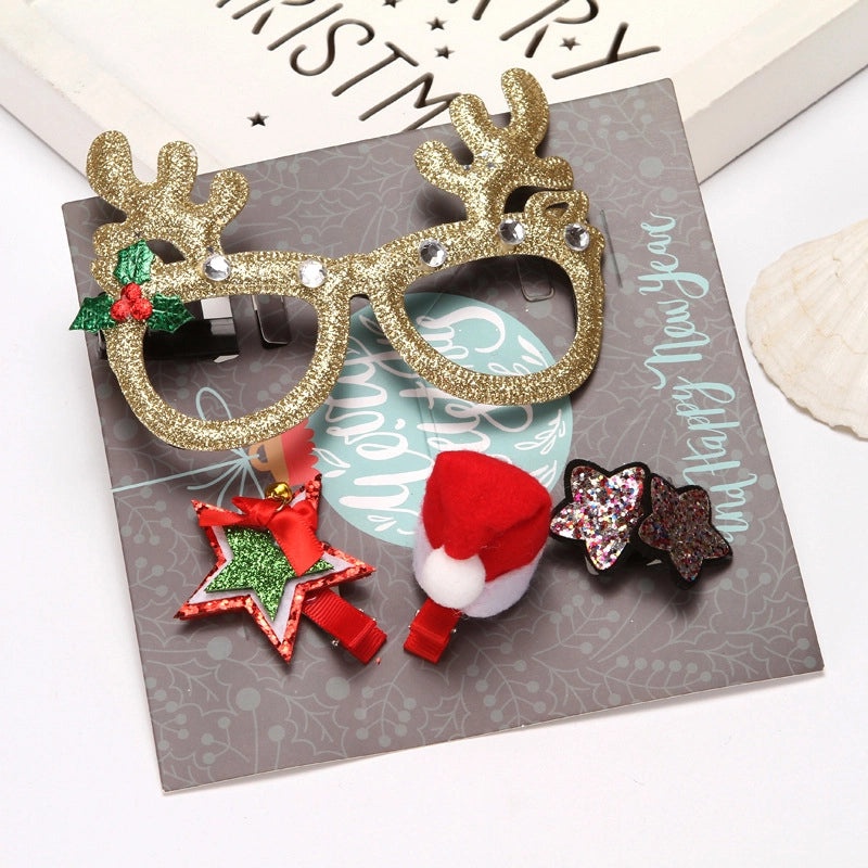 Festive Christmas Glasses Hairpin Accessories | Holiday Hair Accessories