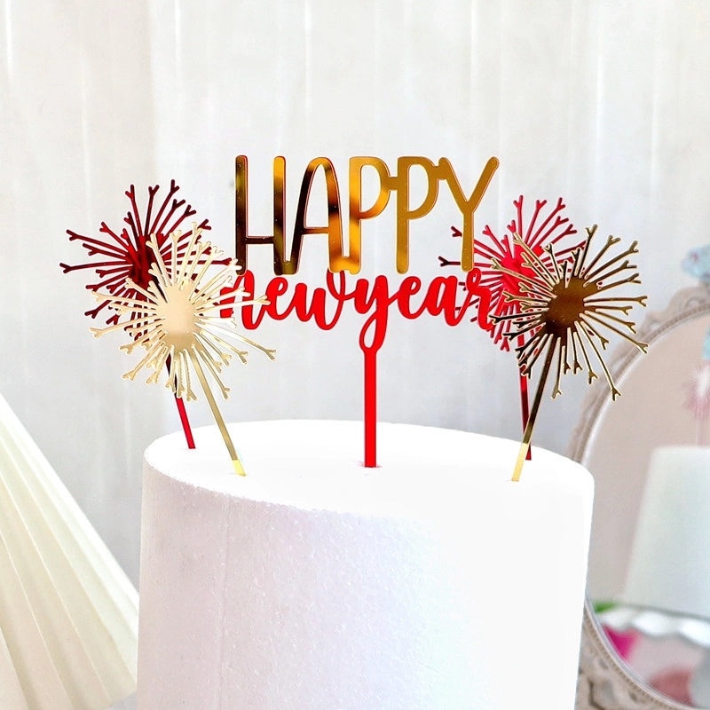 Festive Party Cake Decorations with Cute Basic Letter Plastic Supplies for Christmas and New Year|Home & Garden > Kitchen & Dining > Bakeware & C