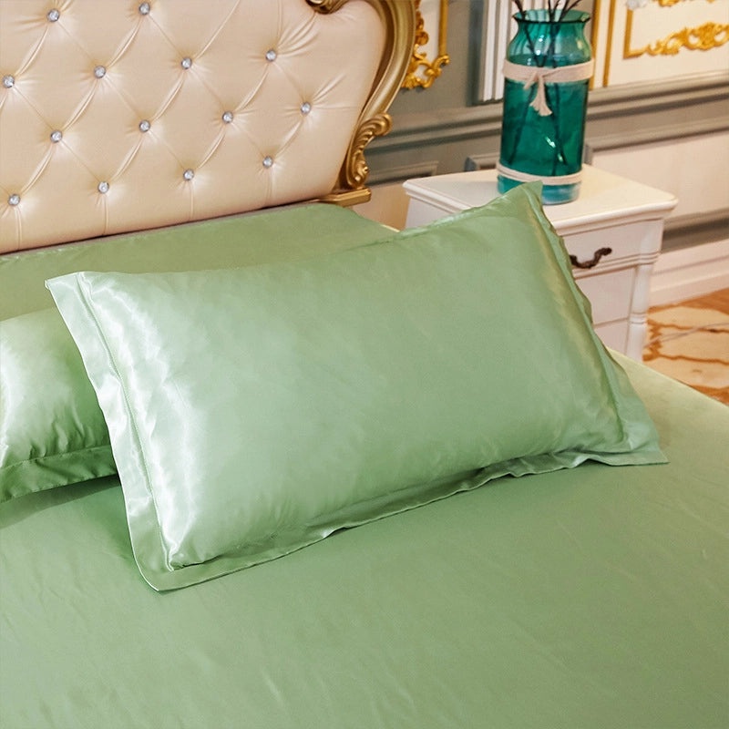 Solid Color Silk Pillowcase Single Satin Ice Silk Pillowcase | Home Textiles & Bedding