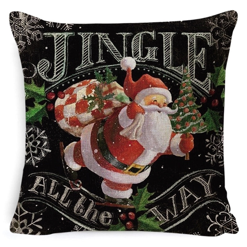 Vintage Letter and Deer Linen Cushion Covers|Home Decor Pillows