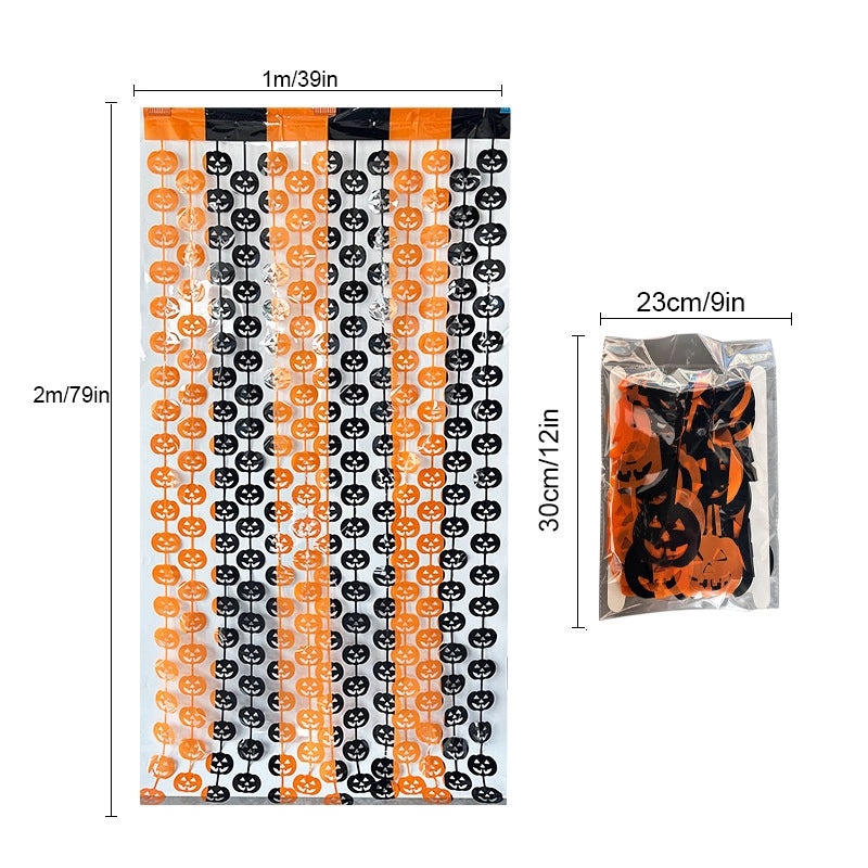 Halloween Skull Spider Rain Curtain Door Decoration | Party Supplies & Home Decor