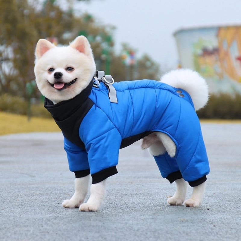 Warm Winter Solid Color Windproof Cotton Dog Jacket | Pet Apparel & Accessories