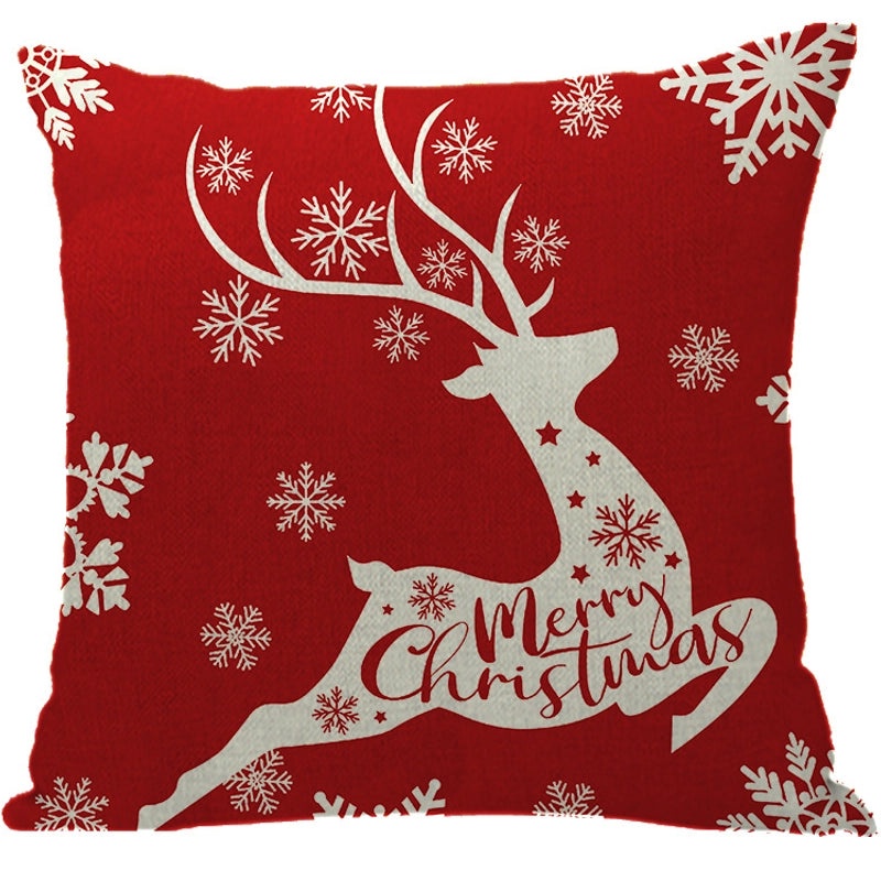 Winter Snowflake and Elk Linen Pillow Covers|Home Decor Pillows