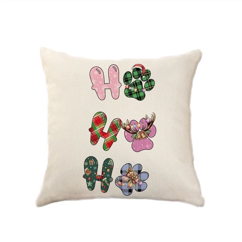 Christmas Holiday Letter Polyester Pillow Covers Couch Sofa Decoration|Home Decor Cushion Covers
