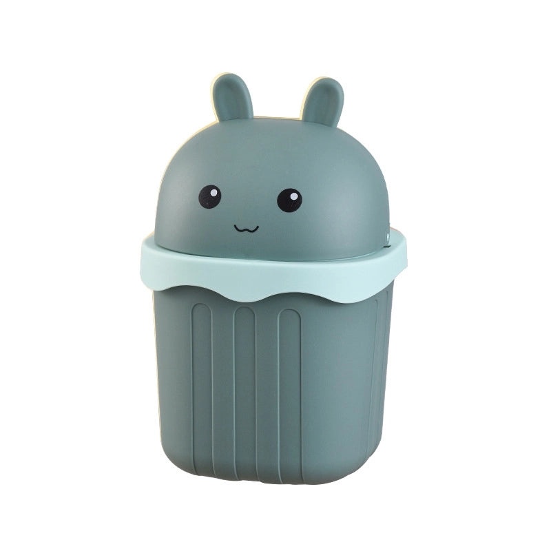Mini Desktop Trash Can with Lid Cute Small Household Waste Bin Creative Coffee Table Trash Container|Home & Kitchen Storage