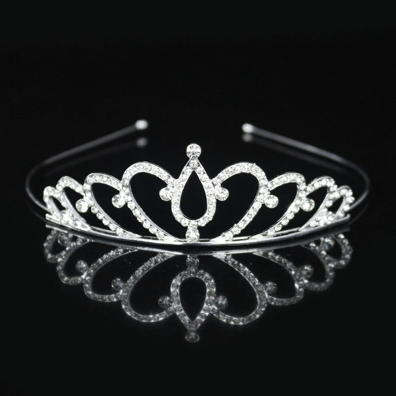 Elegant Princess Crown Hairpin with Rhinestone Inlay|Hair Accessories