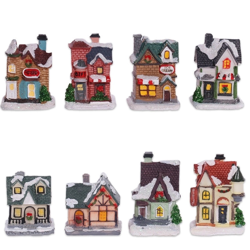 Retro Christmas House Resin Decoration|Holiday Home Decor