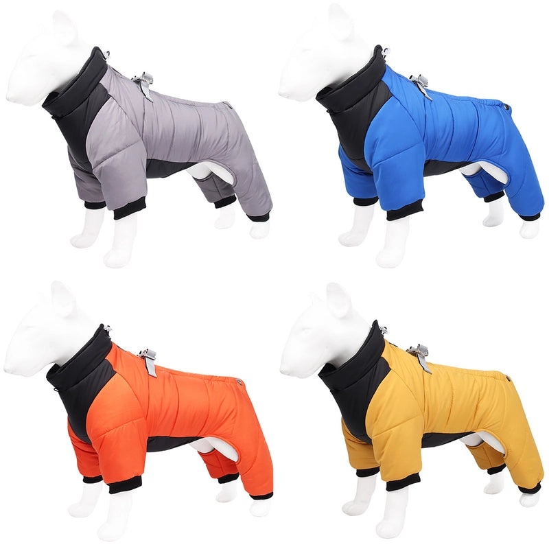 Warm Winter Solid Color Windproof Cotton Dog Jacket | Pet Apparel & Accessories