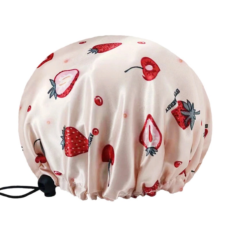 Adorable Fruit Patterned PE Shower Cap for Women|Shower Caps & Hair Care Accessories