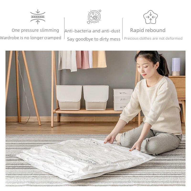Thickened Vacuum Storage Bags for Clothes Quilts Jackets Large Capacity Compression Organizer|Home Storage & Organization