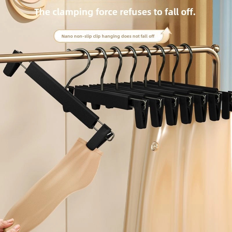 5 Pieces Plastic Pants Clips Retractable Seamless Hangers for Clothing Store & Home Drying|Clothing Storage & Organization