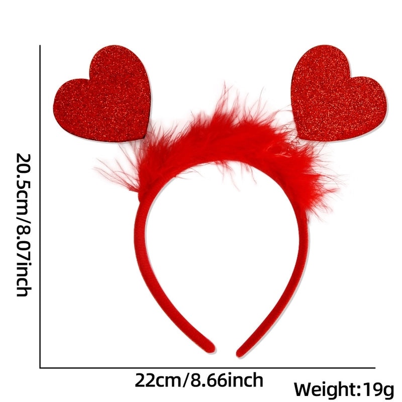 Valentine's Day Heart Shaped Plastic Headband for Party Festival|Accessories & Hair Accessories