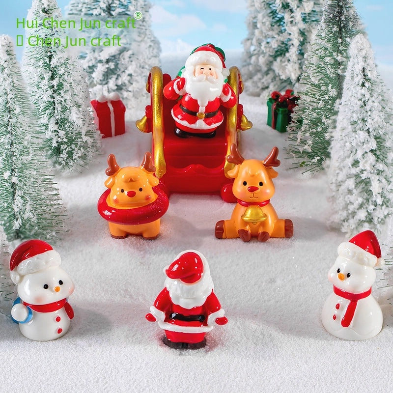 Creative Mini Santa Snowman Crystal Ball Ornaments for Desktop Decoration | Home Decor Accessories
