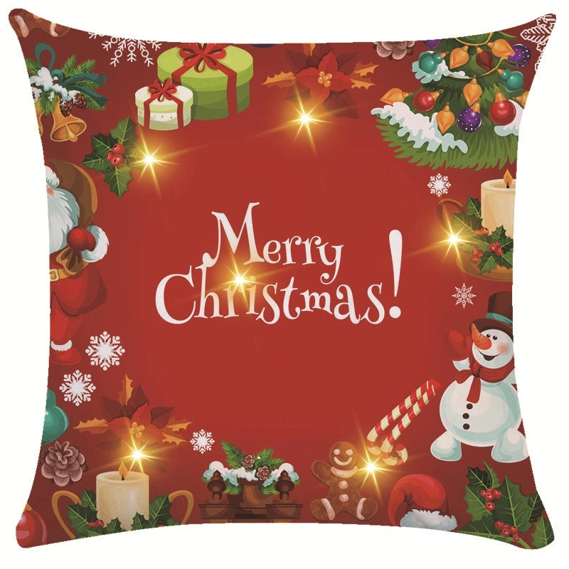 Festive Snowflake Throw Pillow Cover for Couch & Sofa | Home Decor Ornaments