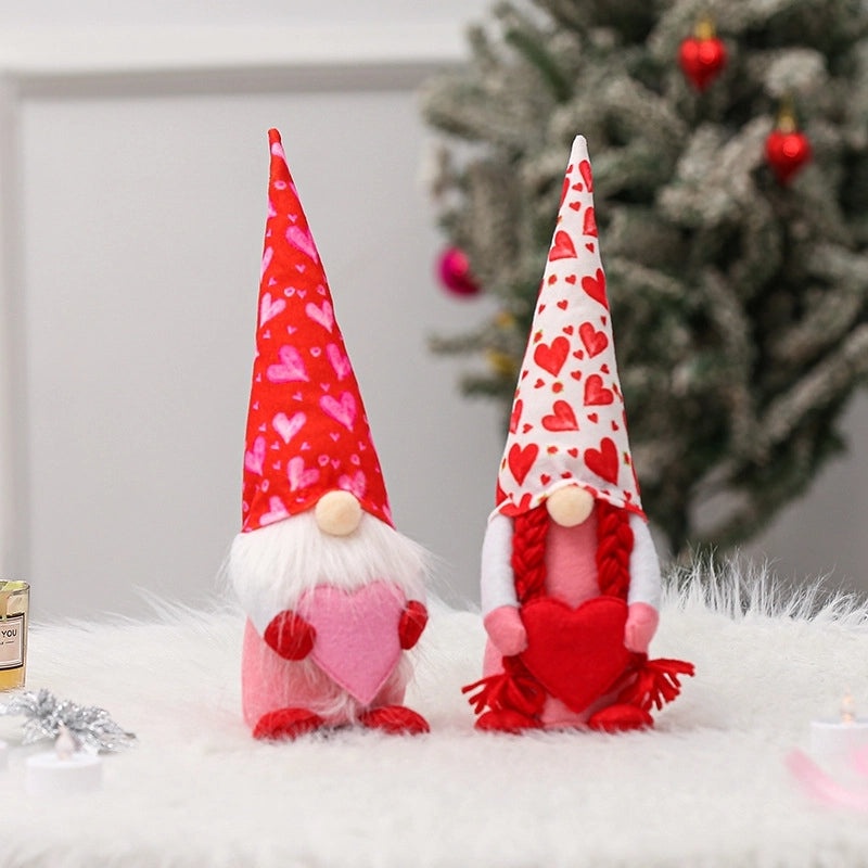 Peach Heart Rudolph Plush Toy for Window Decor|Home Decor & Seasonal Decorations