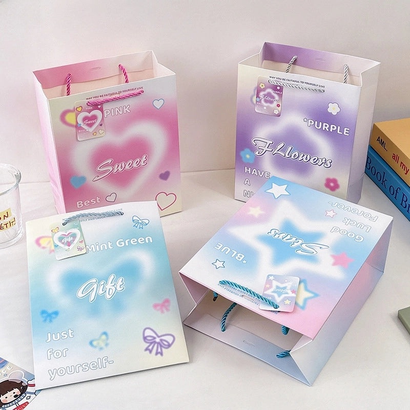 Elegant Thickened White Embossed Card Handbag Gift Bag for Birthday Wedding Wrapping | Gift Bags & Packaging