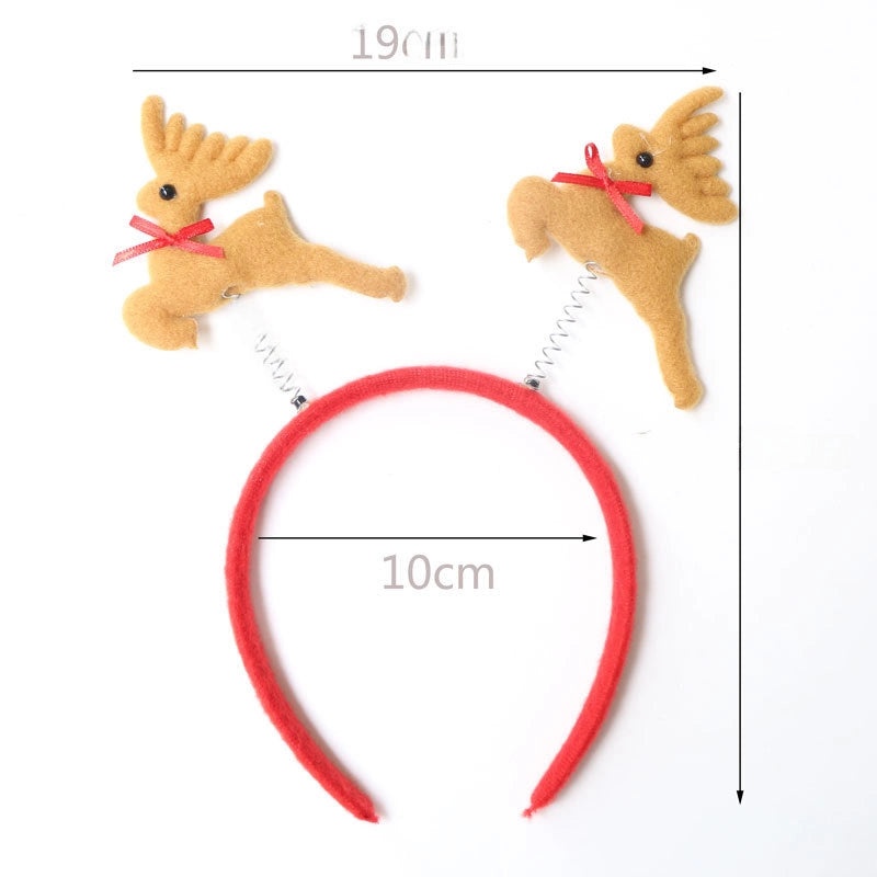 Festive Christmas Hairband with Santa Snowman and Reindeer Antlers for Kids Party Wear|Christmas Accessories