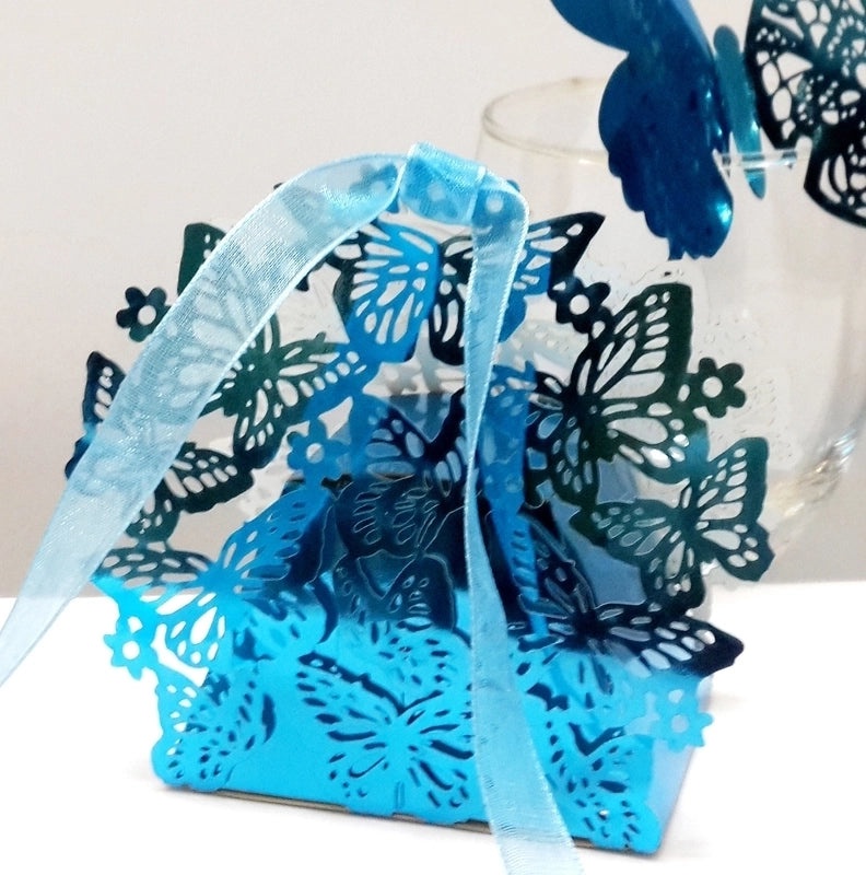 Irised Flower Butterfly Paper Gift Bags|Wedding Accessories