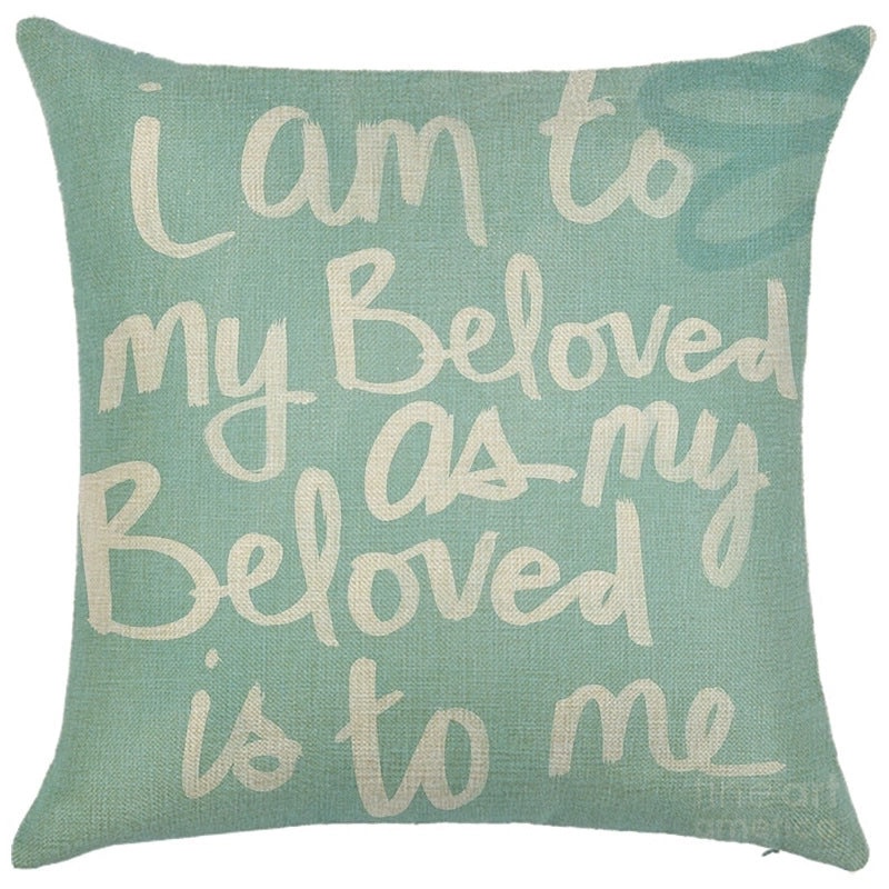 Classic Minimalist Ocean Letter Linen Pillow Cases for Commute | Home Decor Pillows