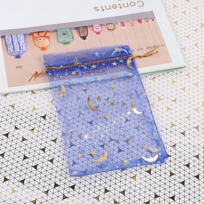 Elegant Star and Moon Organza Wrapping Bags for Daily Gifts|Gift Wrapping Supplies