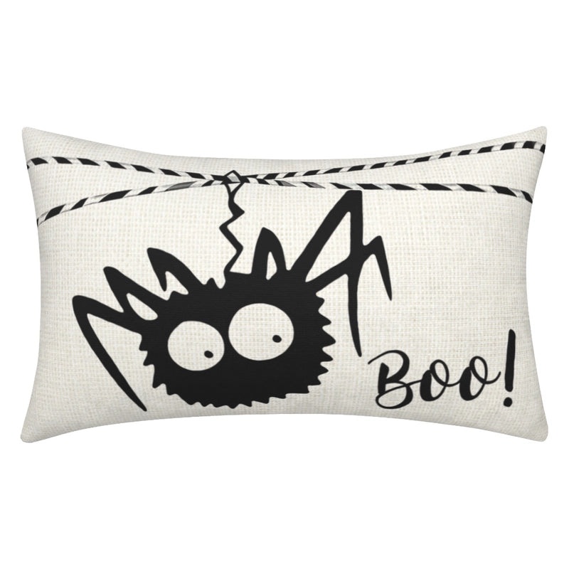 Halloween Ghost Letter Print Pillow Cover Cute Funny Polyester Case | Home Decor Pillow Covers