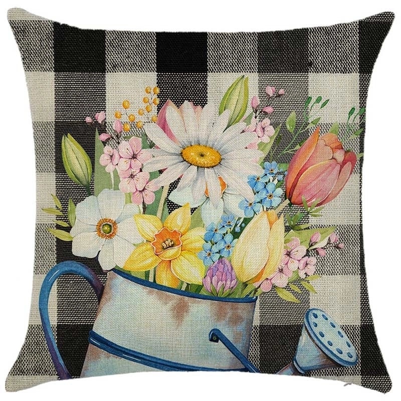 Rustic Floral Linen Pillow Covers | Home Decor & Bedding