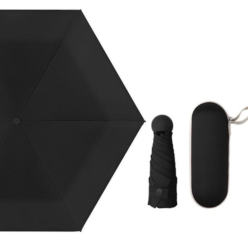 Mini Five-Fold Compact Umbrella | Portable Sun Shade Pocket Umbrella for Sun Protection with Custom Logo | Gifts & Promotional Products
