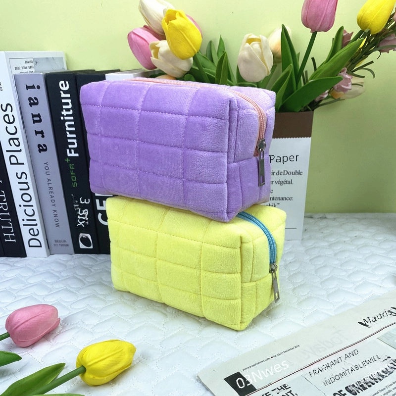 Japanese Style Pillow Pencil Case Large Capacity Cosmetic Bag for Women Student Stationery Storage|Cosmetic Bags & Cases