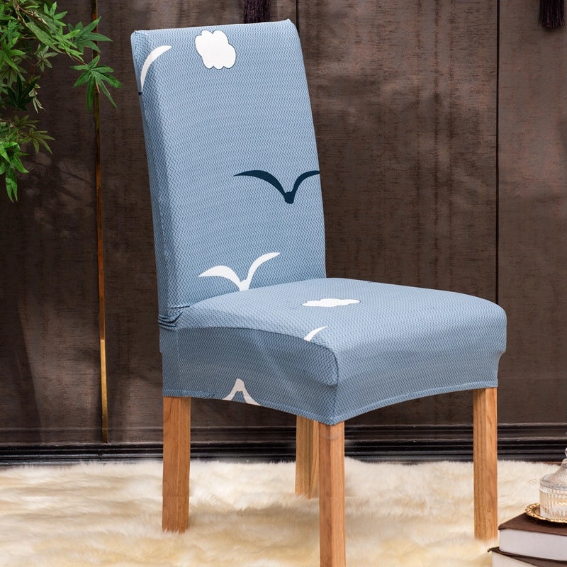 Elastic One-piece Chair Cover Full Hotel Dining Chair Back Protector Simple Slipcover|Home & Living Chair Covers