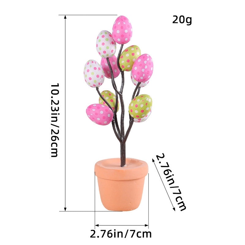 Vertical Hanging Easter Egg Pot 2024 Cartoon Print Decorative Table Ornament|Home Decor Easter Decorations