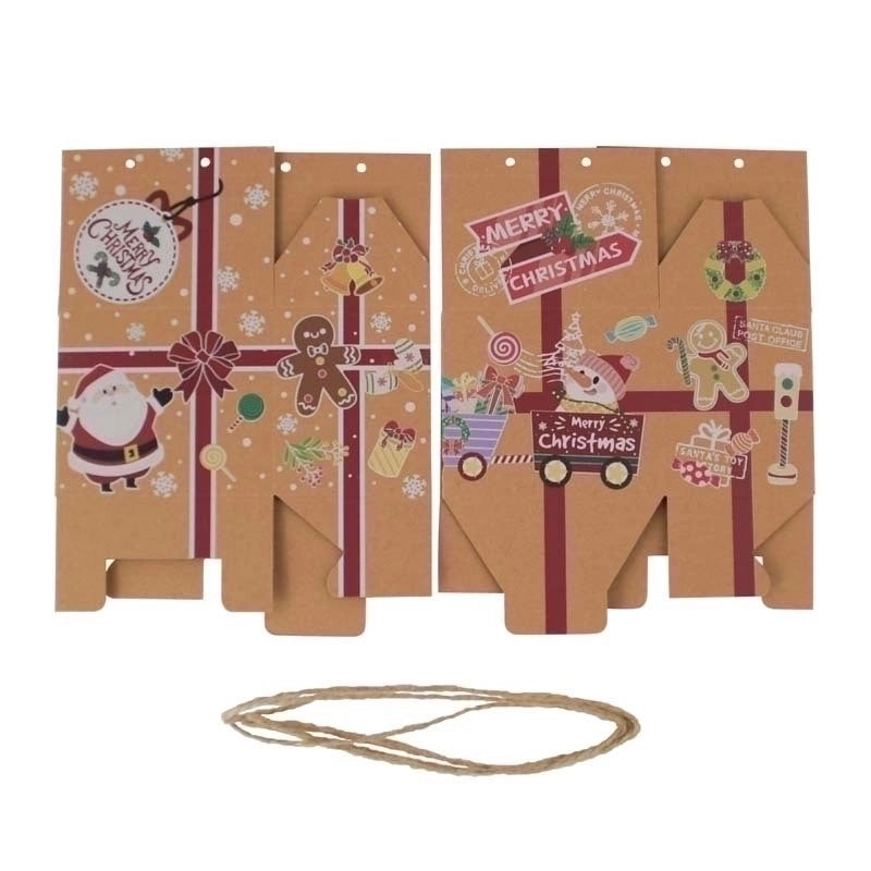 Christmas Kraft Paper Gift Bags with Cute Letters for Holiday Parties|Party Supplies