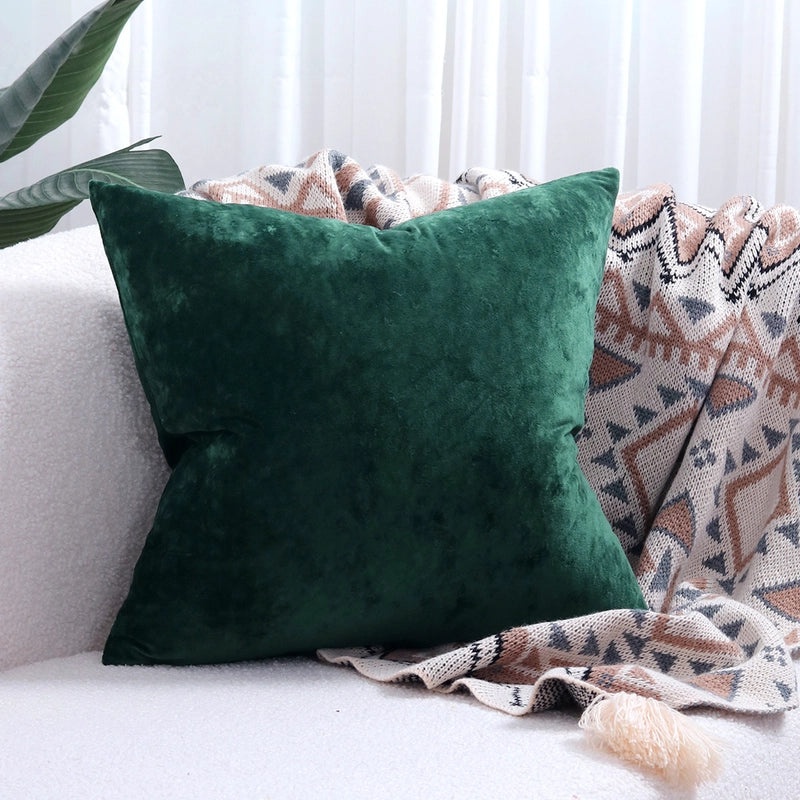 Simple Solid Color Polyester Pillow Covers|Home Decor & Bedding Accessories