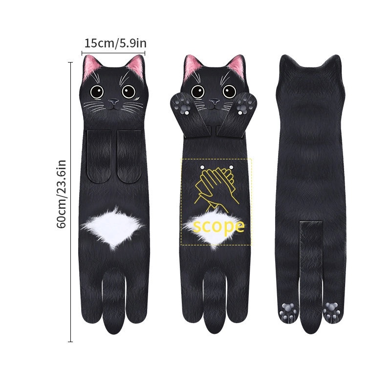 Minimalist Cat Design Microfiber Towels for Home Use|Home & Living Towels