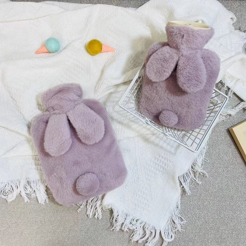 Cute Cartoon Rabbit Plush Hand Warmer with Removable Hot Water Bag | Home & Living Accessories