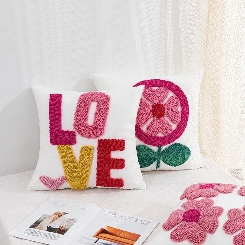 Charming Heart and Flower Pattern Cotton Pillow Covers|Home Decor Bedding Accessories