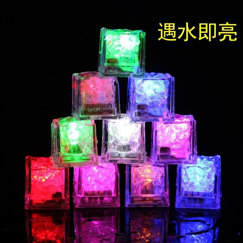 Luminous Ice Cube LED Night Light Colorful Touch Sensor Glowing Water Flashing Lamp|Home Decor Lighting