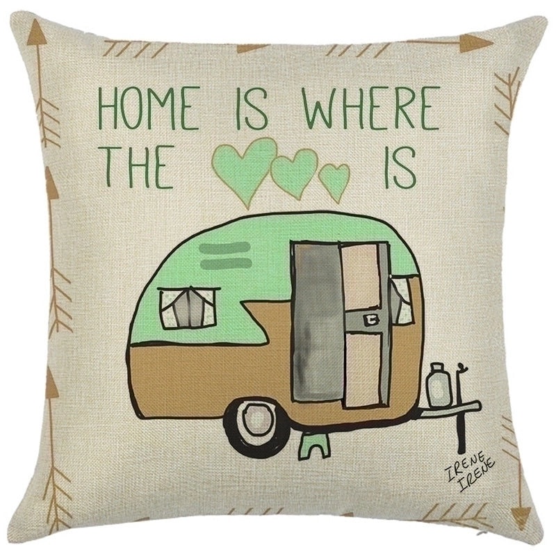 Classic Minimalist Ocean Letter Linen Pillow Cases for Commute | Home Decor Pillows